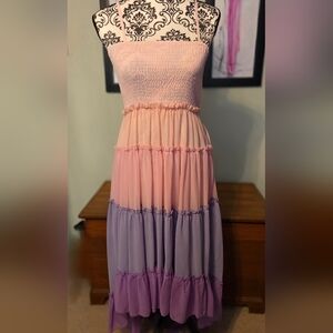 Amazon Women's High Low Dress in Pink and Purple